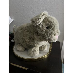 Animal Adventure 2014 Bunny Plush Stuffed Animal Gray Pink  18”